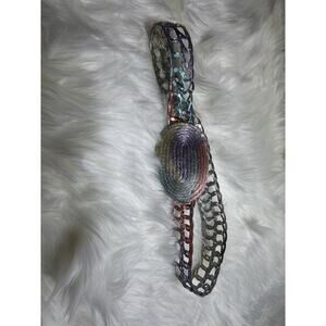 Metallic Woven Braided Belt